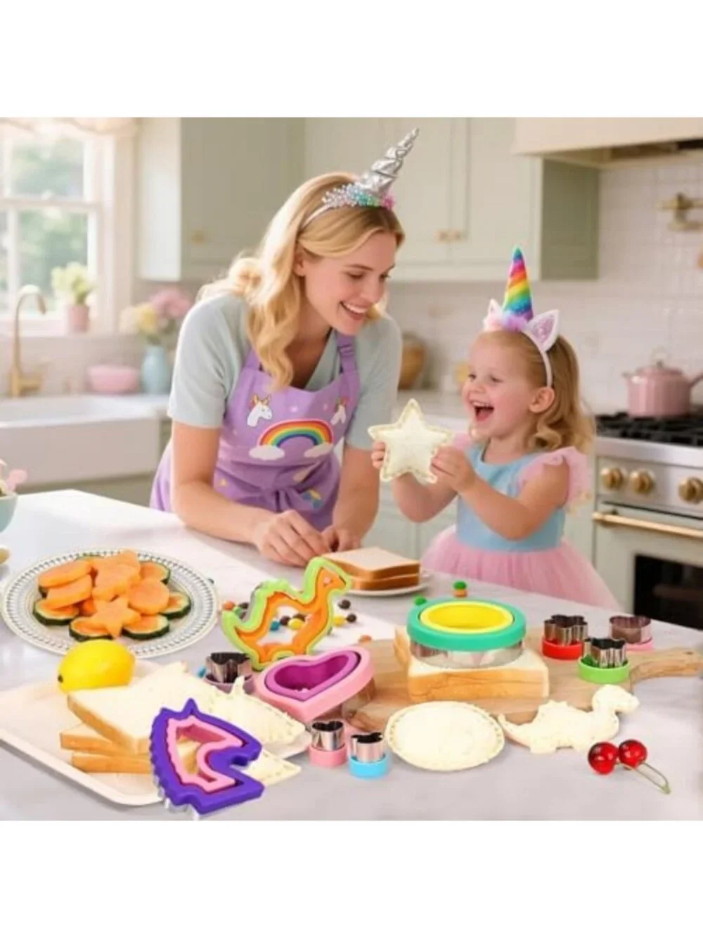 24 Pcs Sandwich & Cookie Cutters Set | Uncrustable Bread Maker Tools